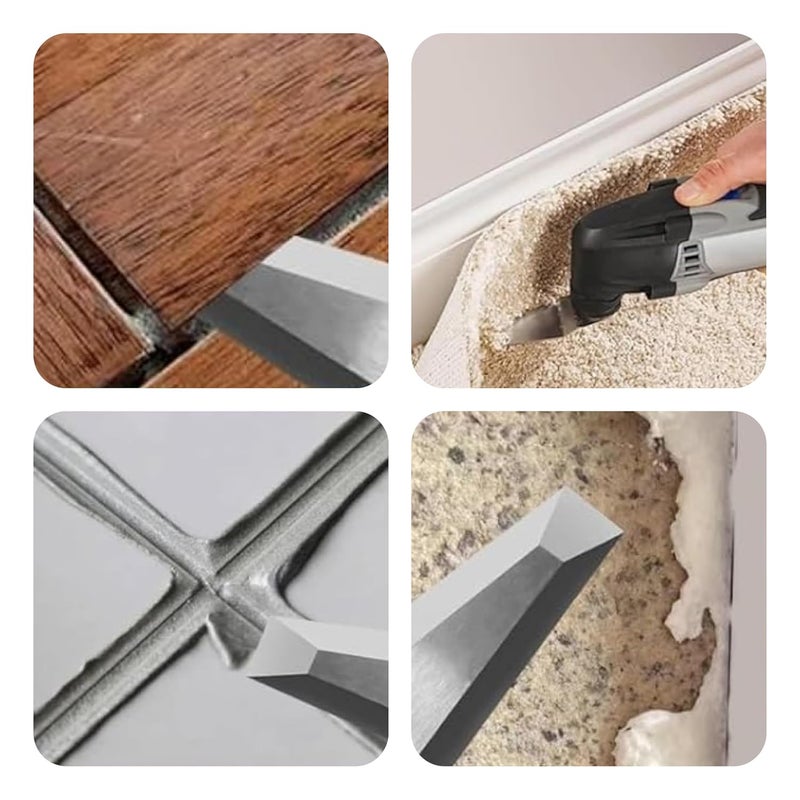 BBYPP 5pcs Tapered Sealant Cutting Blade, Oscillating Tool Caulk Removal Blade to Remove Paint Caulk Adhesive Sealant - Image 3